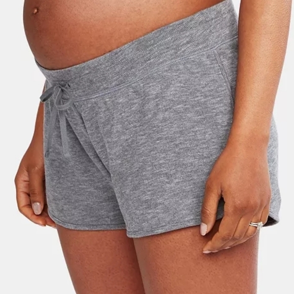 Motherhood Maternity Pants - Motherhood Maternity Shorts Gray Sizr Large